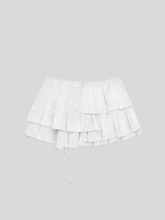 Morphos Deconstructed Wrap Skirt - White