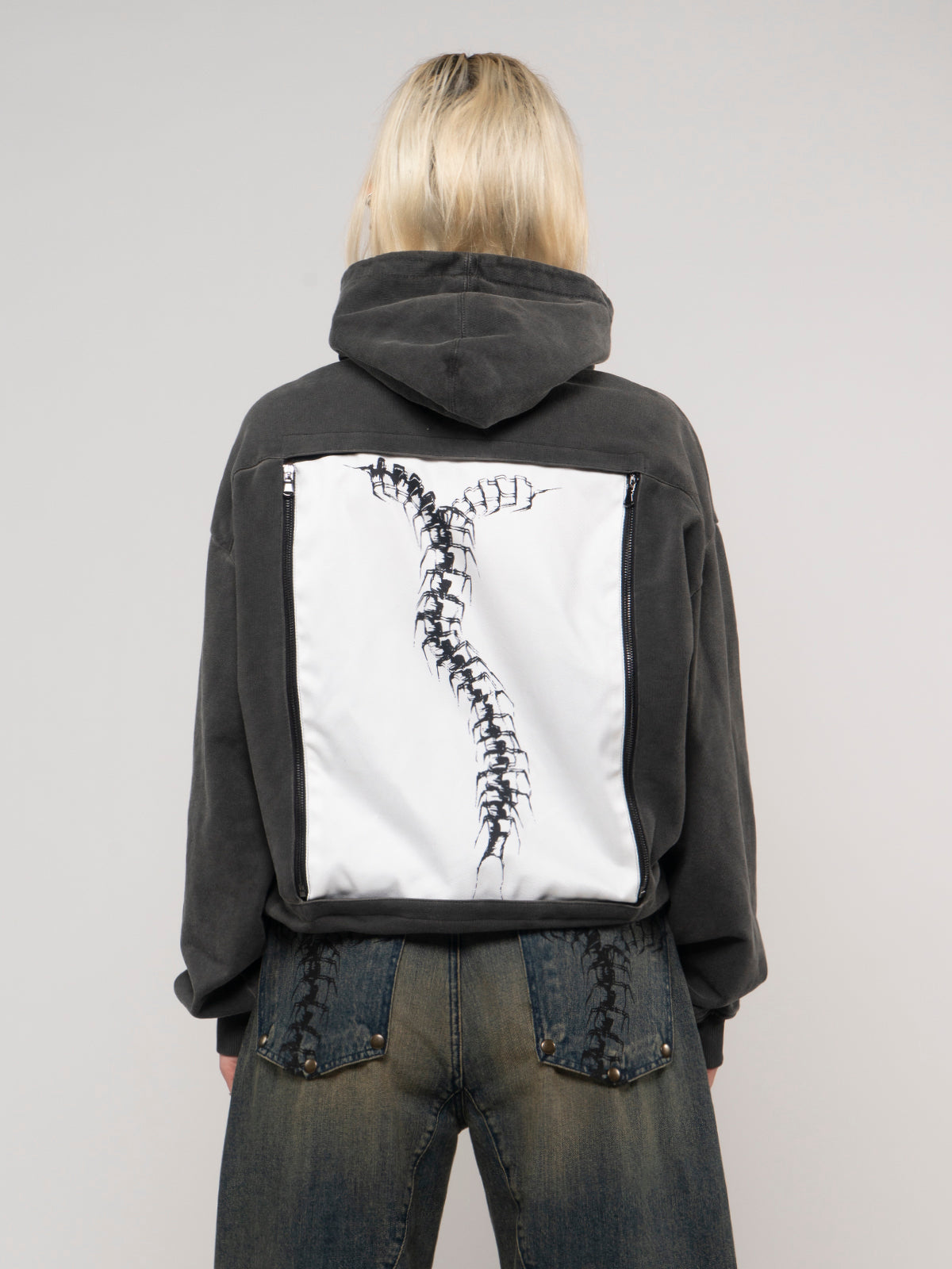 Morphos Interchange Hoodie - Anatomy Zip Print
