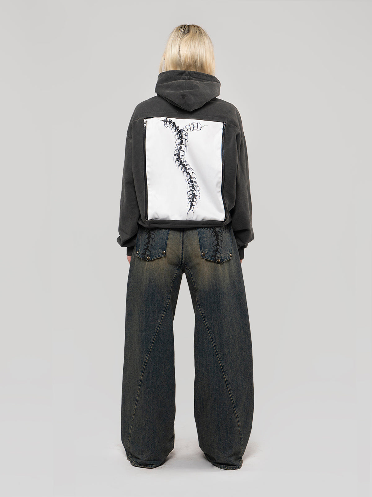 Morphos Interchange Hoodie - Anatomy Zip Print