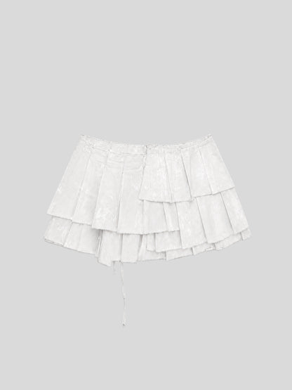 Morphos Deconstructed Wrap Skirt - White
