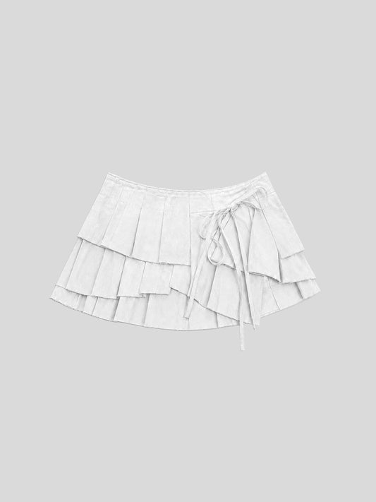 Morphos Deconstructed Wrap Skirt - White
