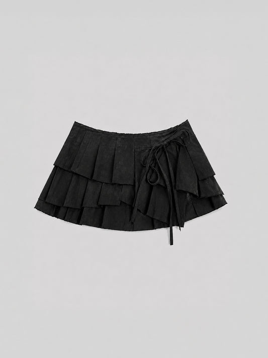 Morphos Deconstructed Wrap Skirt - Black