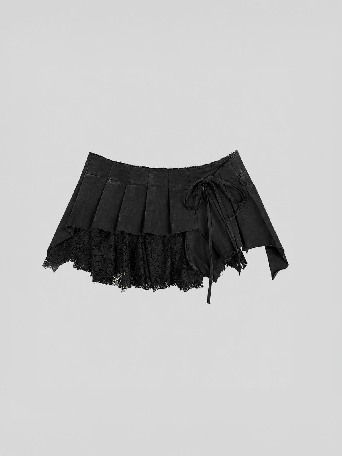 Morphos Deconstructed Lace Skirt - Black